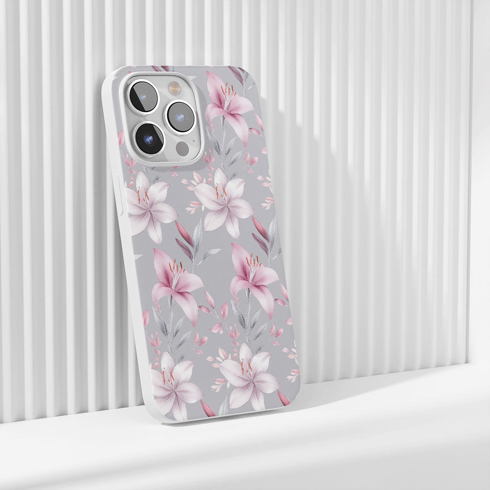 Latest 3rd-Generation Crystal Tough Glossy Lily iPhone Case (MagSafe-Compatible)