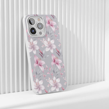 Latest 3rd-Generation Crystal Tough Glossy Lily iPhone Case (MagSafe-Compatible)