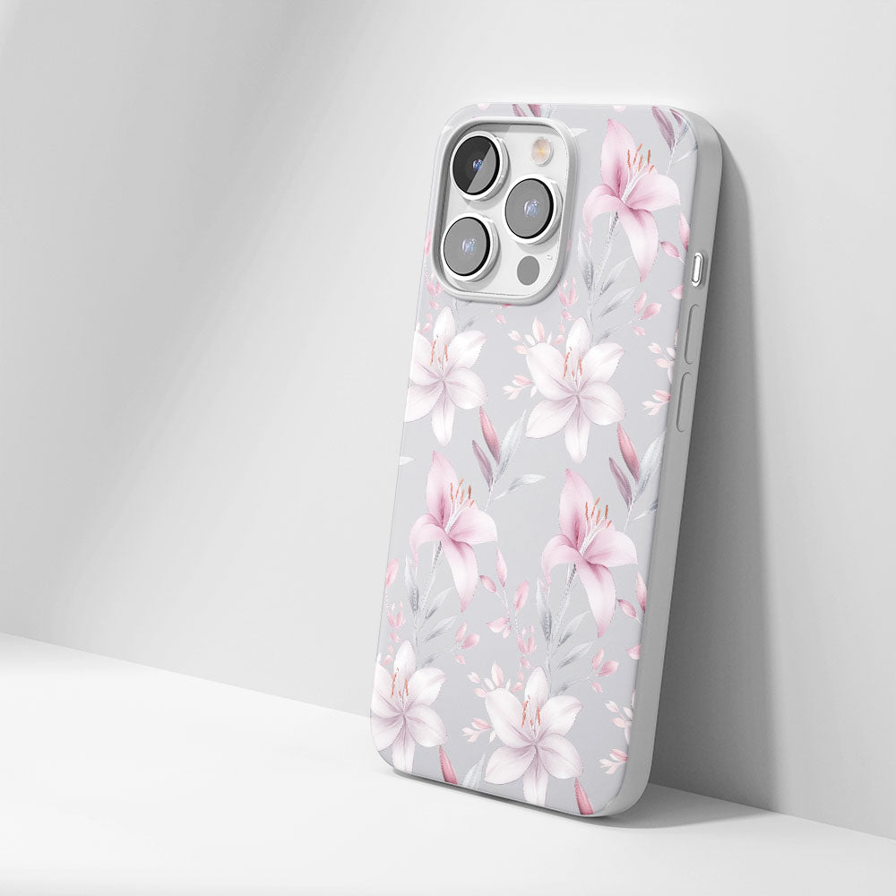Latest 3rd-Generation Crystal Tough Glossy Lily iPhone Case (MagSafe-Compatible)