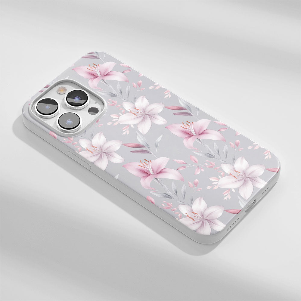 Latest 3rd-Generation Crystal Tough Glossy Lily iPhone Case (MagSafe-Compatible)