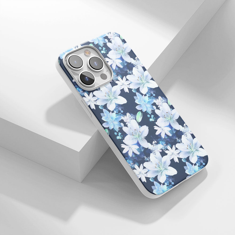 Latest 3rd-Generation Crystal Tough Glossy Lily iPhone Case (MagSafe-Compatible)