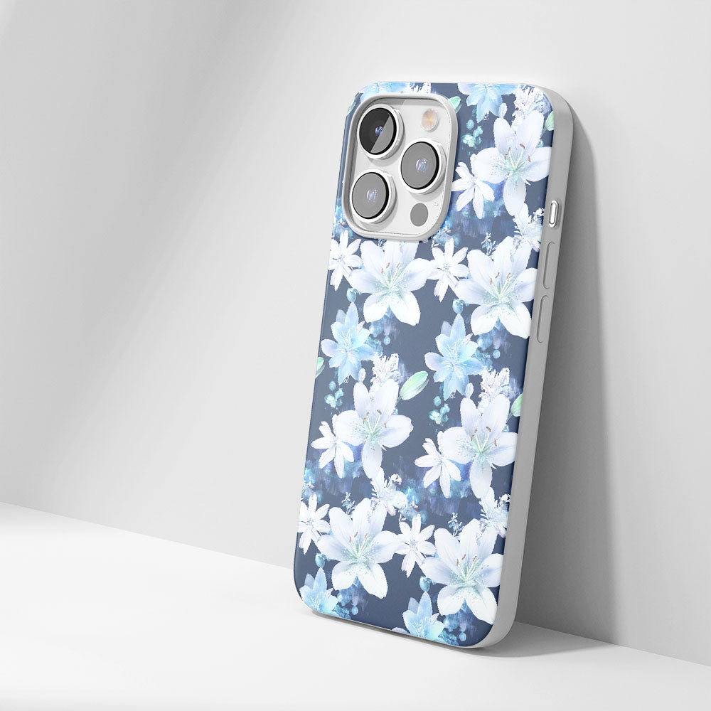 Latest 3rd-Generation Crystal Tough Glossy Lily iPhone Case (MagSafe-Compatible)
