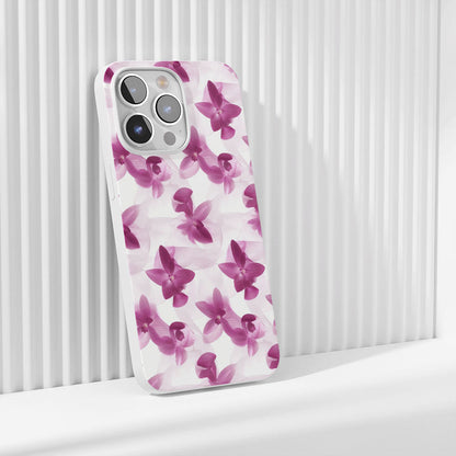 最新第三代水晶硬式亮面蘭花 iPhone 手機殼
