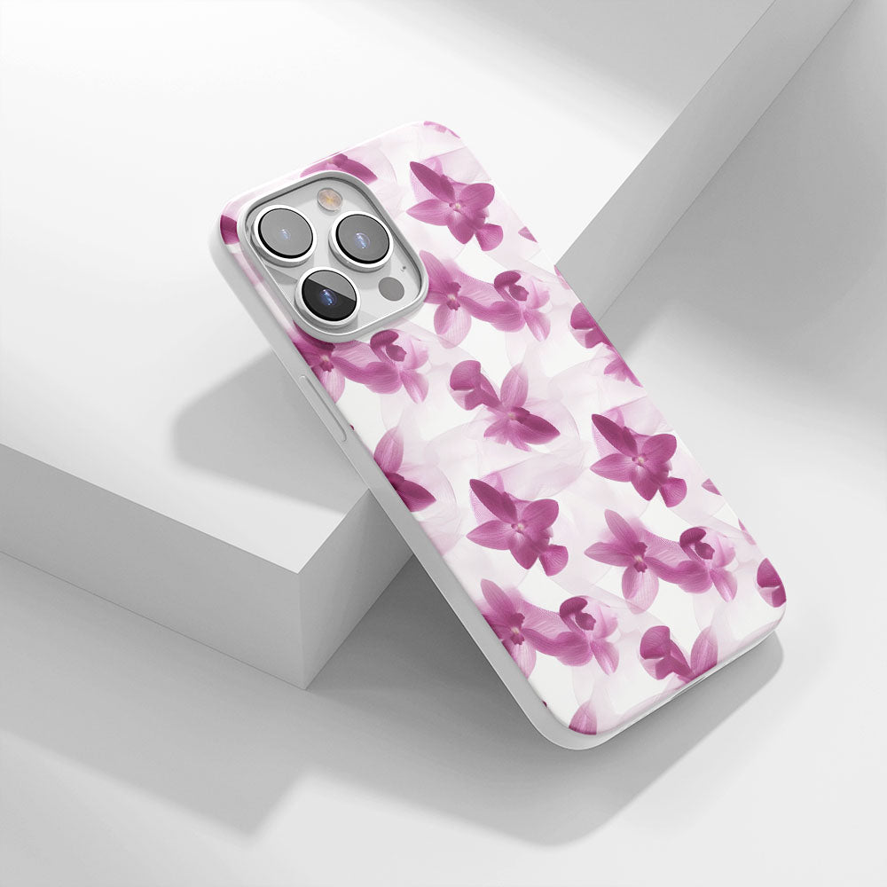最新第三代水晶硬式亮面蘭花 iPhone 手機殼