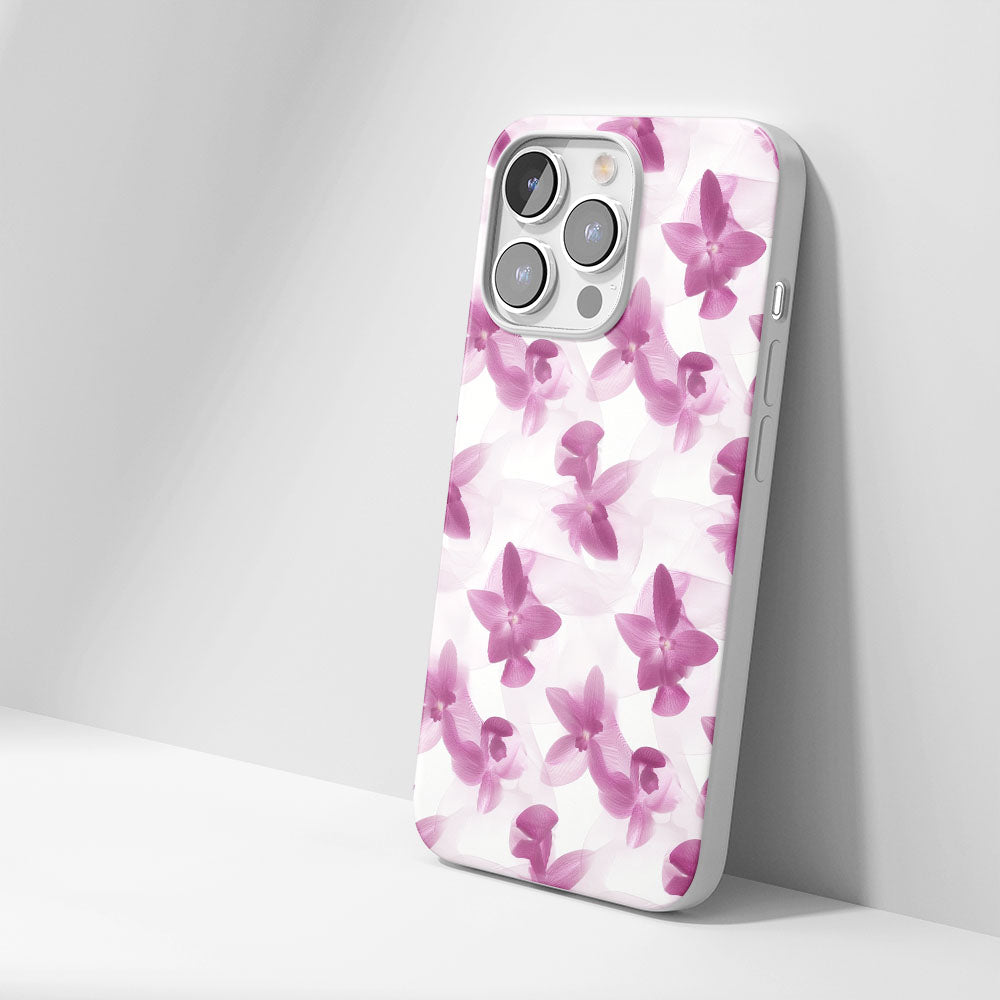 最新第三代水晶硬式亮面蘭花 iPhone 手機殼