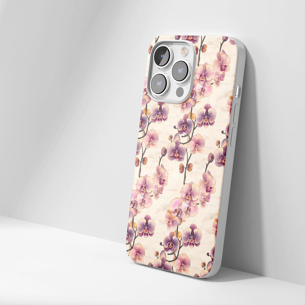 Latest 3rd-Generation Crystal Tough Glossy Orchid iPhone Case (MagSafe-Compatible)