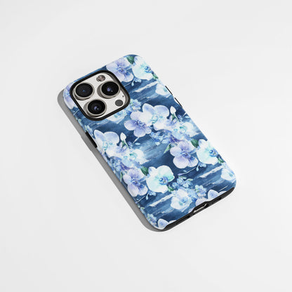 Double-Layer Semi-Handprinted Tough Matte Orchid iPhone Case
