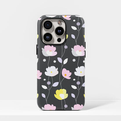雙層半手印花霧面牡丹 iPhone 手機殼