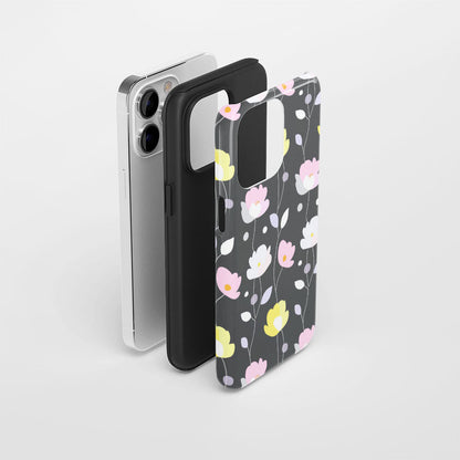 雙層半手印花霧面牡丹 iPhone 手機殼