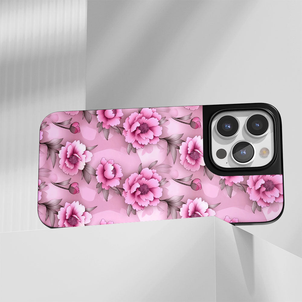 เคส iPhone ลายดอกโบตั๋นเคลือบด้านทนทานระดับอุตสาหกรรม 