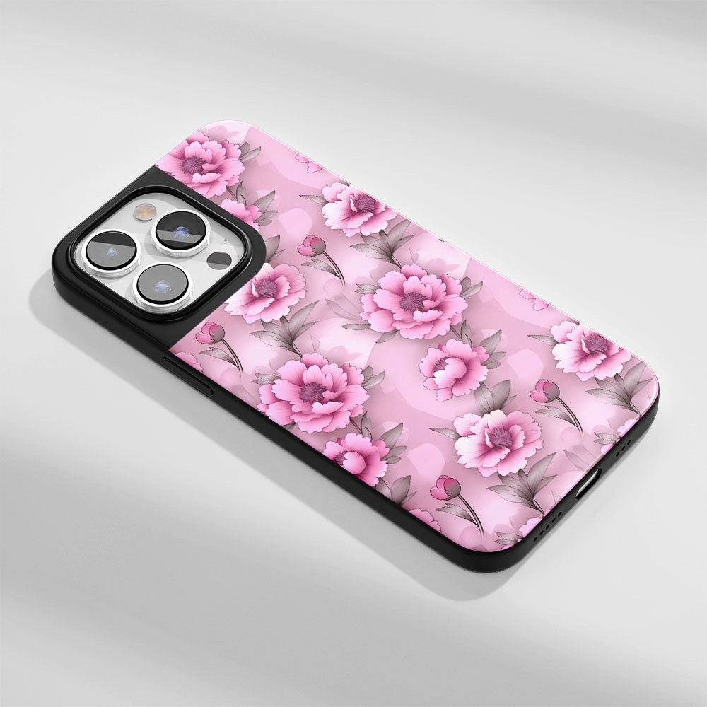 เคส iPhone ลายดอกโบตั๋นเคลือบด้านทนทานระดับอุตสาหกรรม 