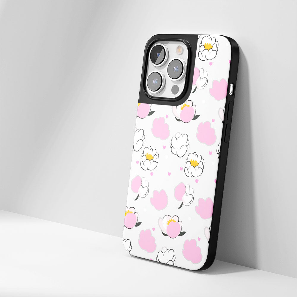 เคส iPhone ลายดอกโบตั๋นเคลือบด้านทนทานระดับอุตสาหกรรม 