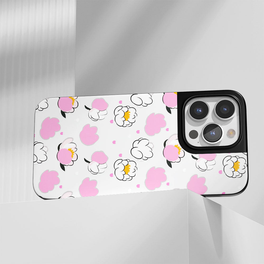 เคส iPhone ลายดอกโบตั๋นเคลือบด้านทนทานระดับอุตสาหกรรม 