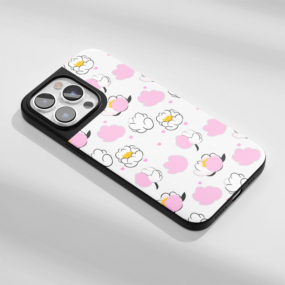 เคส iPhone ลายดอกโบตั๋นเคลือบด้านทนทานระดับอุตสาหกรรม 
