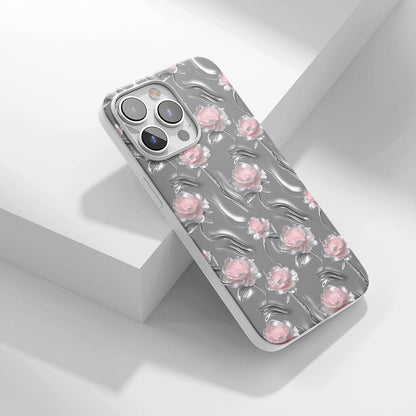 Latest 3rd-Generation Crystal Tough Glossy Peony iPhone Case (MagSafe-Compatible)
