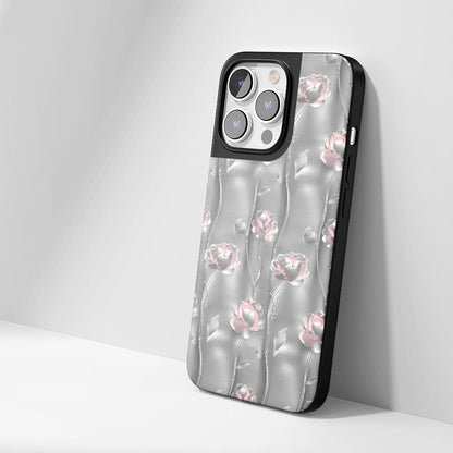 เคส iPhone ลายดอกโบตั๋นเคลือบด้านทนทานระดับอุตสาหกรรม 