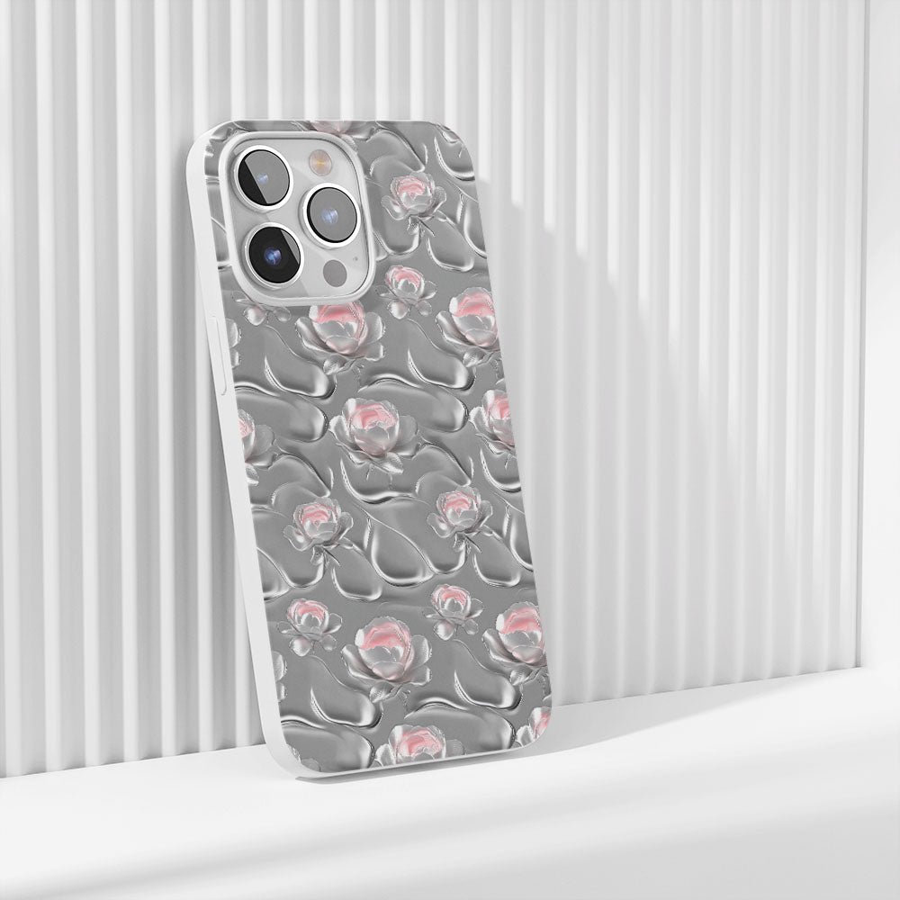 Latest 3rd-Generation Crystal Tough Glossy Peony iPhone Case (MagSafe-Compatible)
