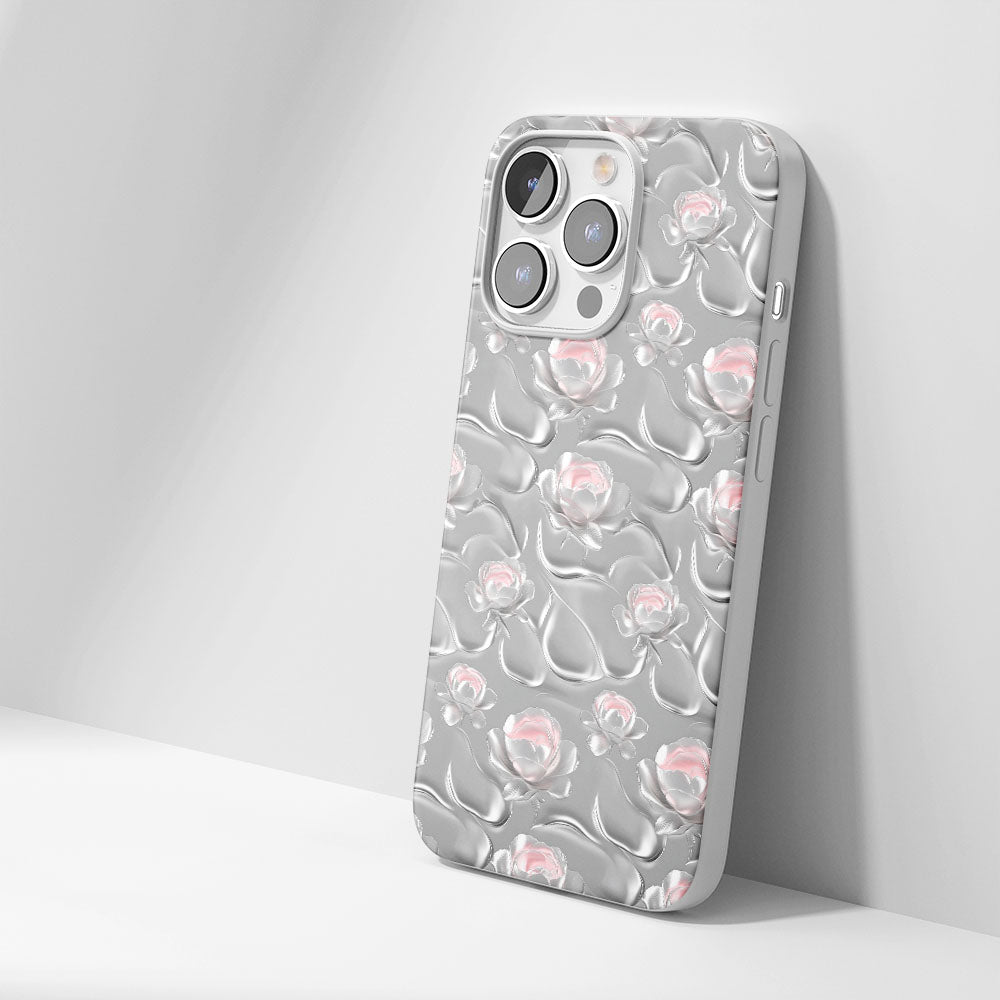 Latest 3rd-Generation Crystal Tough Glossy Peony iPhone Case (MagSafe-Compatible)