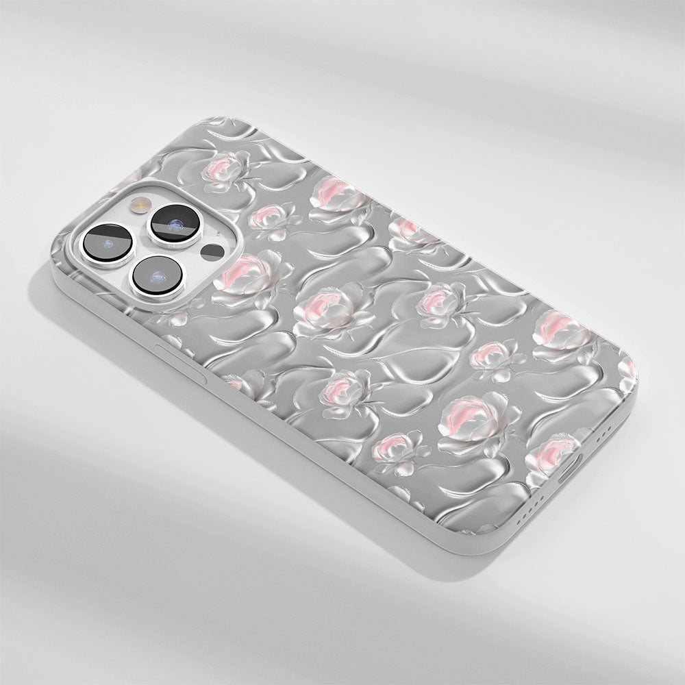 Latest 3rd-Generation Crystal Tough Glossy Peony iPhone Case (MagSafe-Compatible)