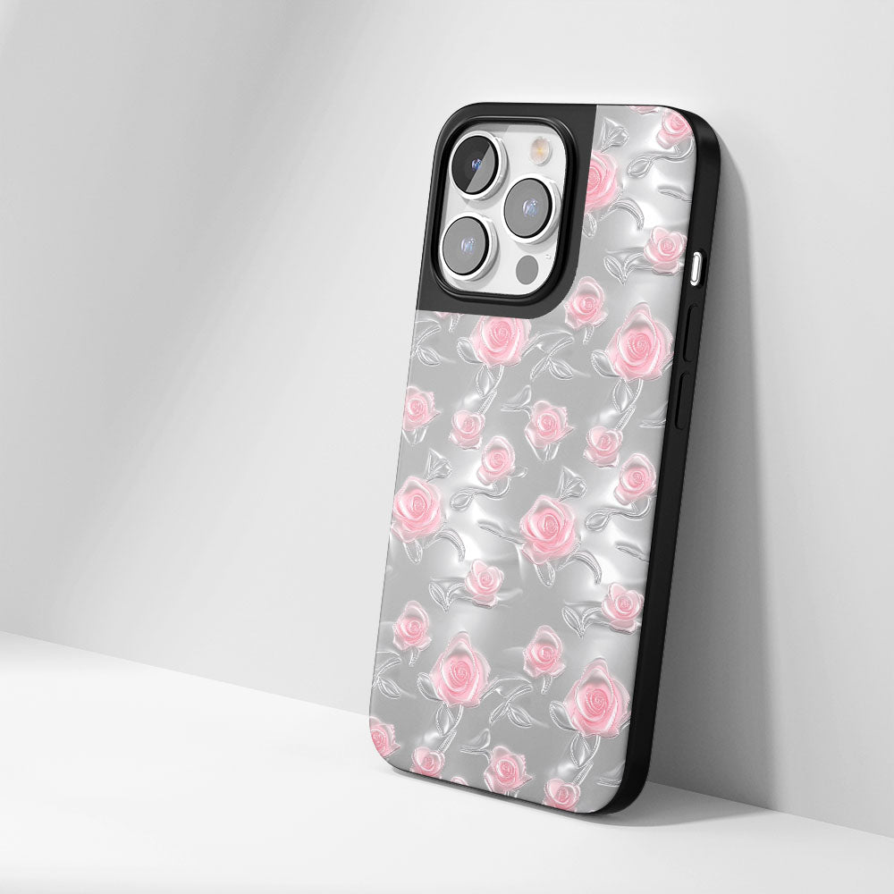 เคส iPhone สีชมพูกุหลาบด้านแบบทนทานระดับอุตสาหกรรม (รองรับ MagSafe) 