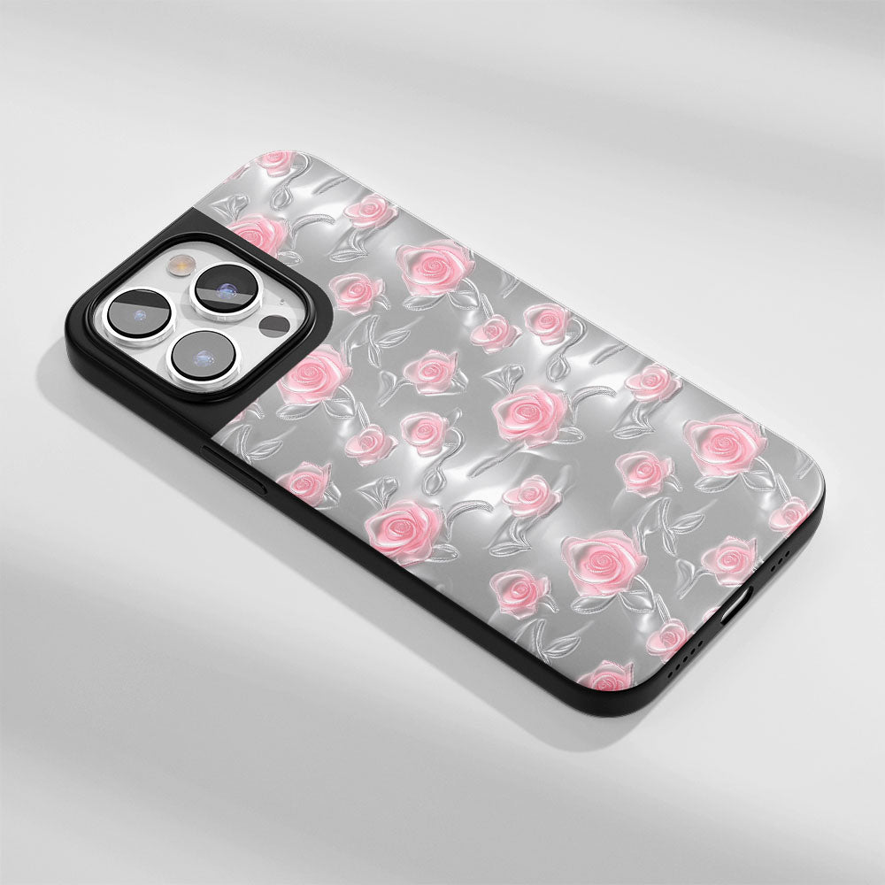 เคส iPhone สีชมพูกุหลาบด้านแบบทนทานระดับอุตสาหกรรม (รองรับ MagSafe) 