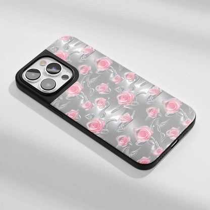 เคส iPhone สีชมพูกุหลาบด้านแบบทนทานระดับอุตสาหกรรม (รองรับ MagSafe) 