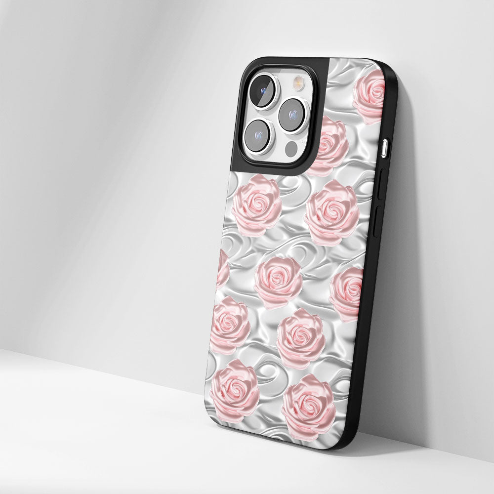 เคส iPhone สีชมพูกุหลาบด้านแบบทนทานระดับอุตสาหกรรม (รองรับ MagSafe) 