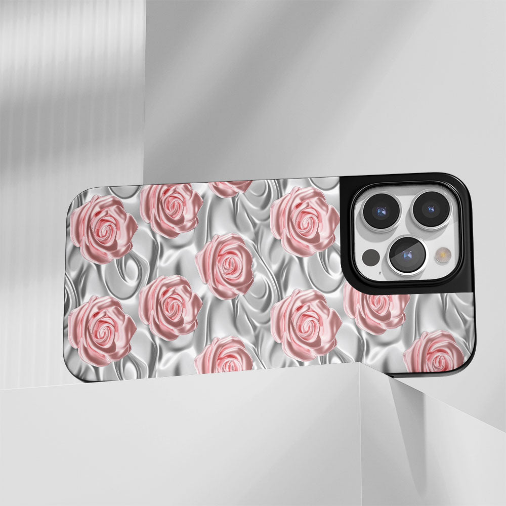 เคส iPhone สีชมพูกุหลาบด้านแบบทนทานระดับอุตสาหกรรม (รองรับ MagSafe) 
