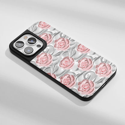 เคส iPhone สีชมพูกุหลาบด้านแบบทนทานระดับอุตสาหกรรม (รองรับ MagSafe) 