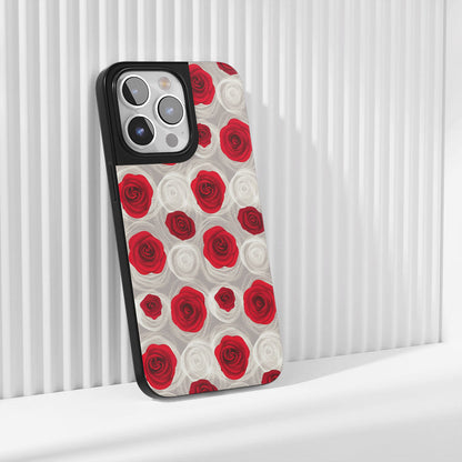 工業級堅韌霧面紅玫瑰 iPhone 手機殼
