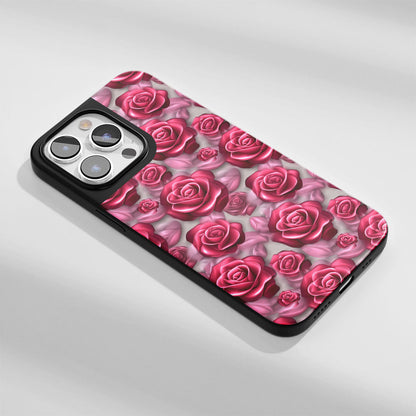 เคส iPhone สีแดงกุหลาบด้านแบบทนทานระดับอุตสาหกรรม (รองรับ MagSafe) 