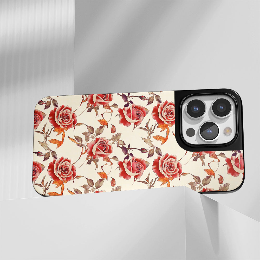 เคส iPhone สีแดงกุหลาบด้านแบบทนทานระดับอุตสาหกรรม (รองรับ MagSafe) 