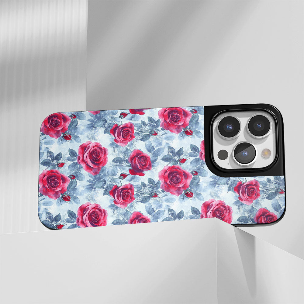เคส iPhone สีแดงกุหลาบด้านแบบทนทานระดับอุตสาหกรรม (รองรับ MagSafe) 