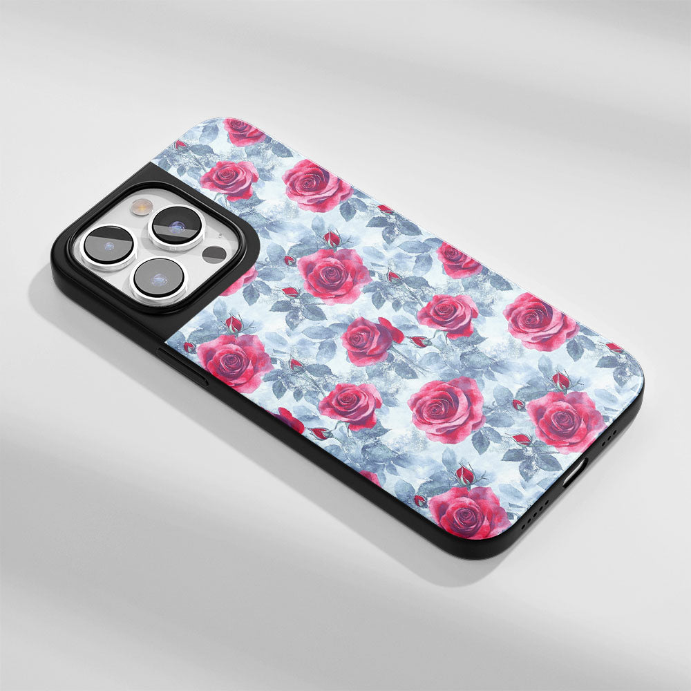 เคส iPhone สีแดงกุหลาบด้านแบบทนทานระดับอุตสาหกรรม (รองรับ MagSafe) 