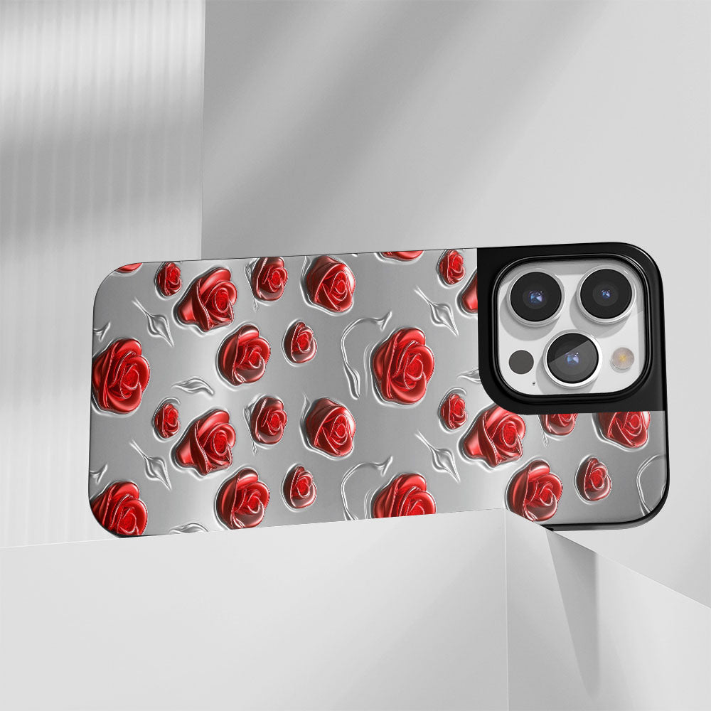 เคส iPhone สีแดงกุหลาบด้านแบบทนทานระดับอุตสาหกรรม (รองรับ MagSafe) 