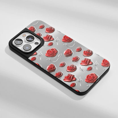 เคส iPhone สีแดงกุหลาบด้านแบบทนทานระดับอุตสาหกรรม (รองรับ MagSafe) 