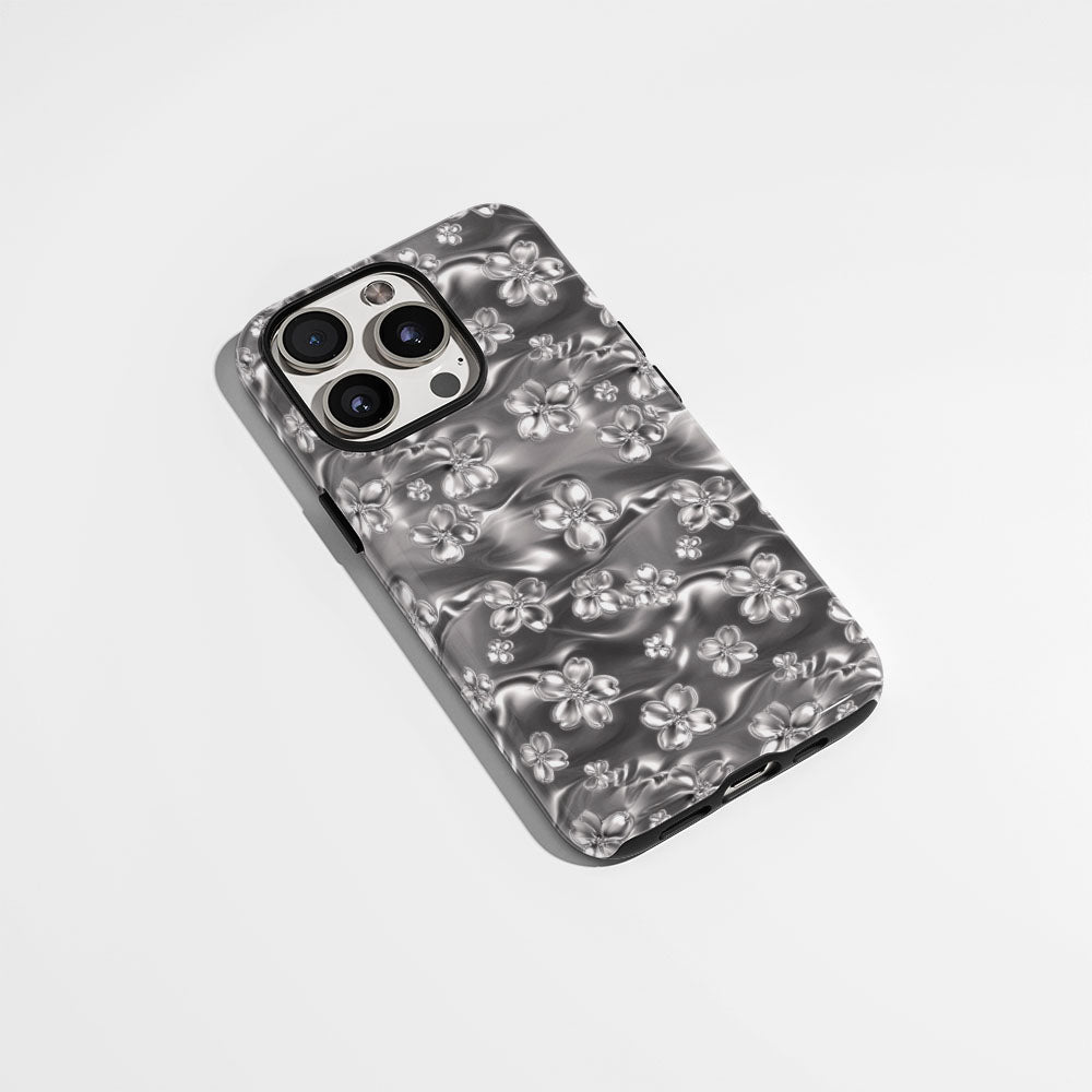 Double-Layer Semi-Handprinted Tough Matte Sakura iPhone Case