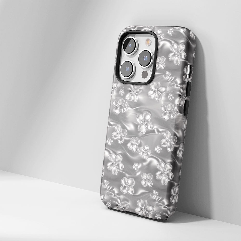 Double-Layer Semi-Handprinted Tough Matte Sakura iPhone Case