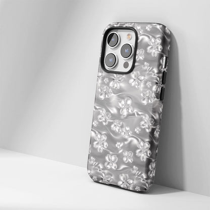 Double-Layer Semi-Handprinted Tough Matte Sakura iPhone Case