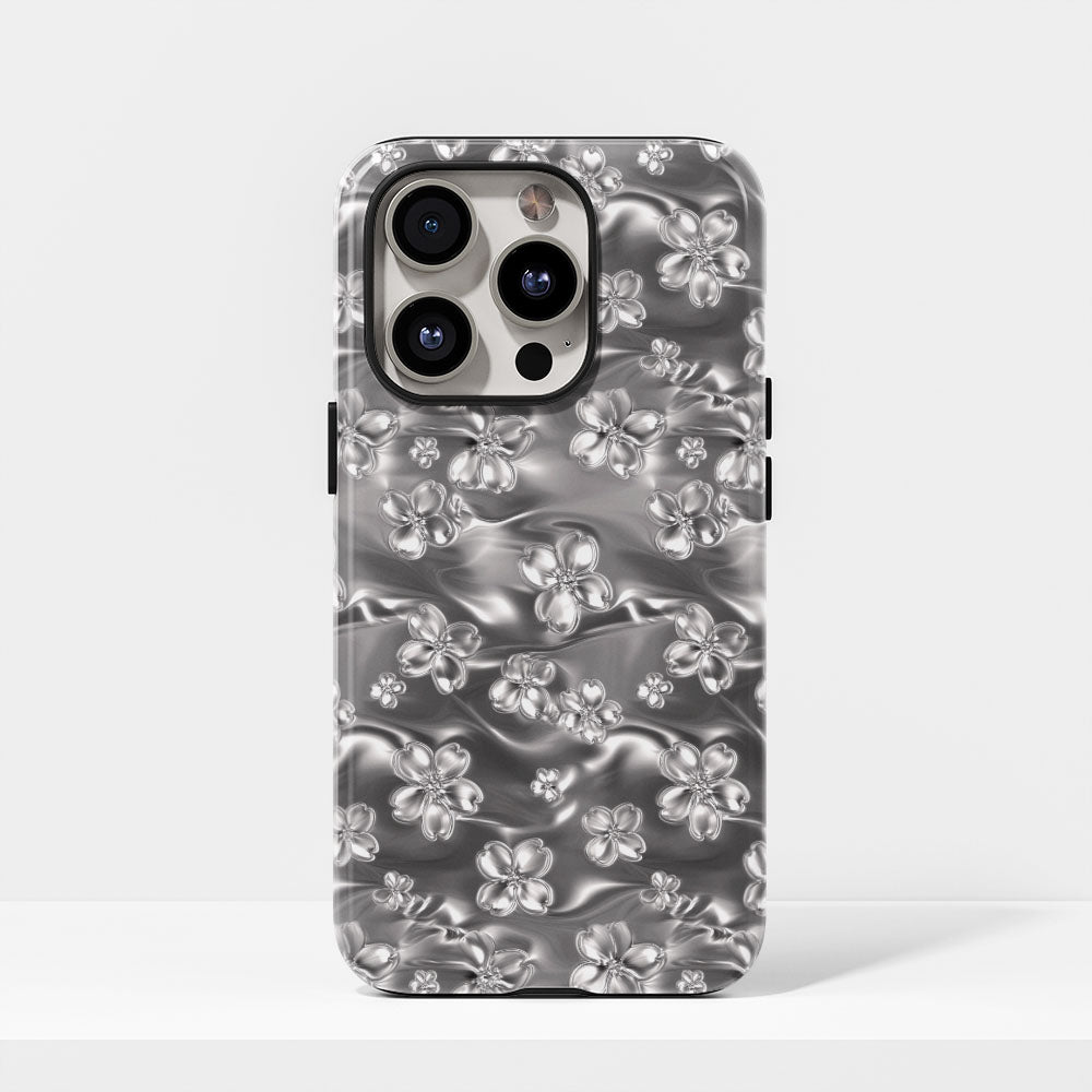 Double-Layer Semi-Handprinted Tough Matte Sakura iPhone Case