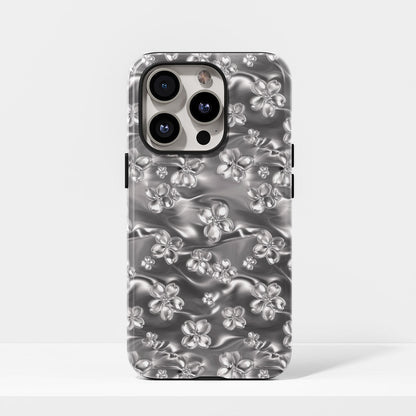 Double-Layer Semi-Handprinted Tough Matte Sakura iPhone Case