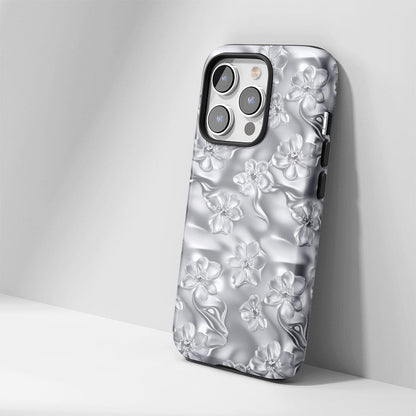 เคส iPhone Sakura แบบด้านแข็งพิมพ์ลายด้วยมือสองชั้น 