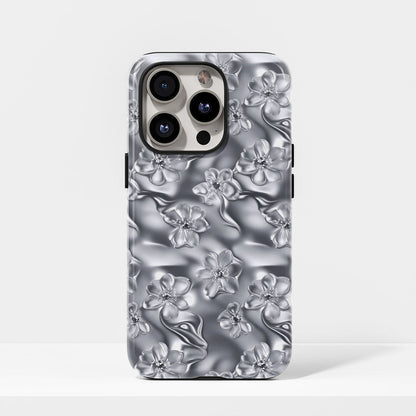เคส iPhone Sakura แบบด้านแข็งพิมพ์ลายด้วยมือสองชั้น 