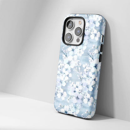 Double-Layer Semi-Handprinted Tough Matte Sakura iPhone Case