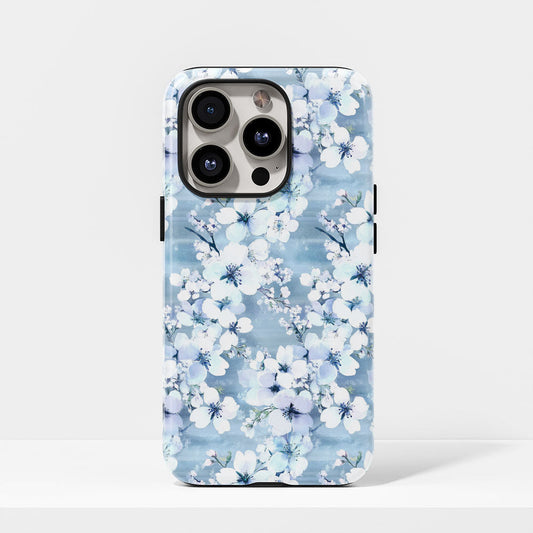雙層半手印堅韌霧面櫻花 iPhone 手機殼