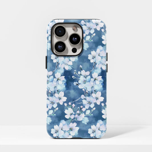 雙層半手印堅韌霧面櫻花 iPhone 手機殼