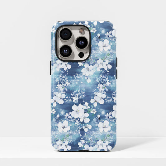 雙層半手印堅韌霧面櫻花 iPhone 手機殼