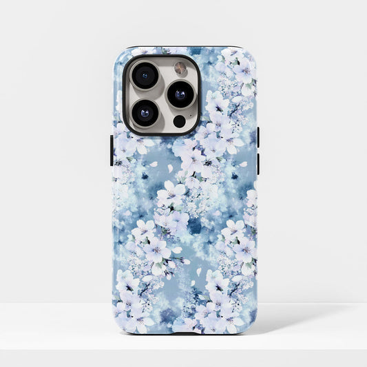 雙層半手印堅韌霧面櫻花 iPhone 手機殼