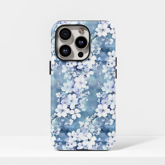 雙層半手印堅韌霧面櫻花 iPhone 手機殼