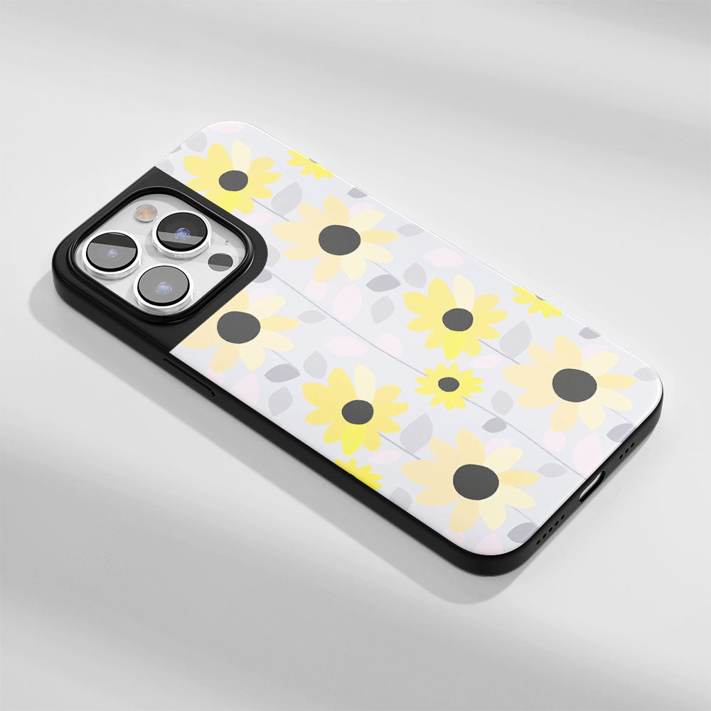 เคส iPhone แบบด้านทนทานระดับอุตสาหกรรมที่มีลวดลายดอกทานตะวัน (รองรับ MagSafe)